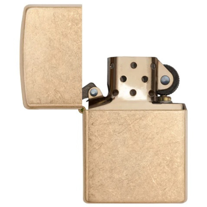 Zippo 28496 Armor Tumbled Brass Lighter