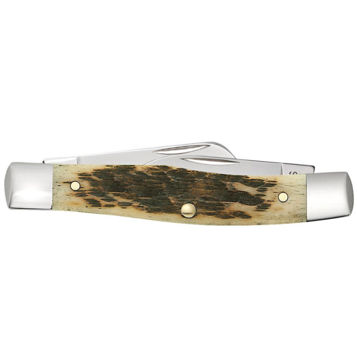 Case Amber Bone Peach Seed Jig Medium Stockman