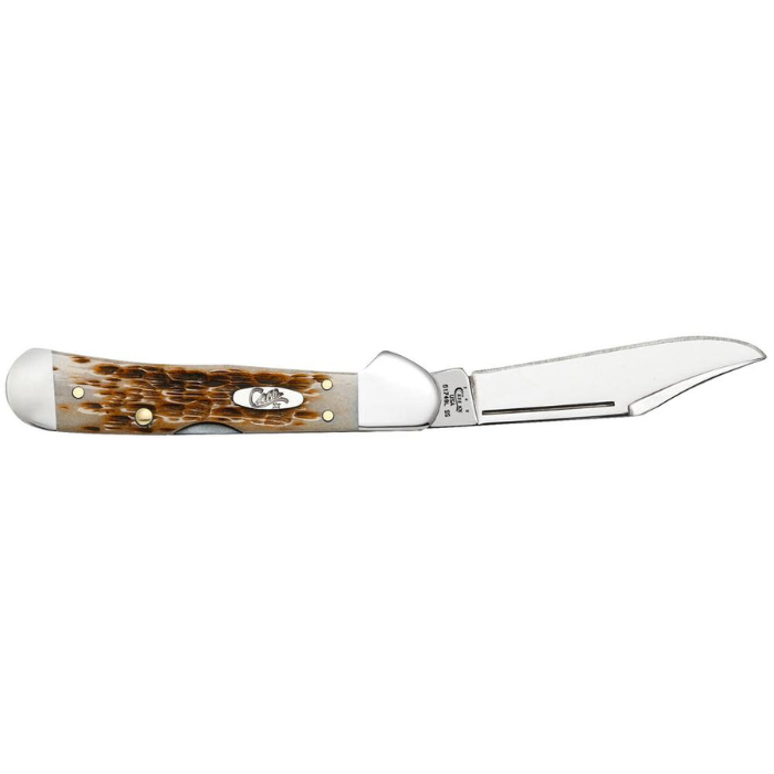 Case Amber Bone Peach Seed Jig Mini CopperLock