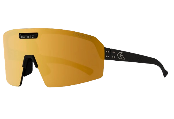 Gatorz Havok Black Frame Polarized ANSI Gold Mirror Lens