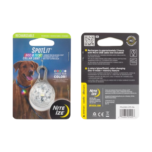 Nite Ize SpotLit Rechargeable Collar Light - Disc-O Tech