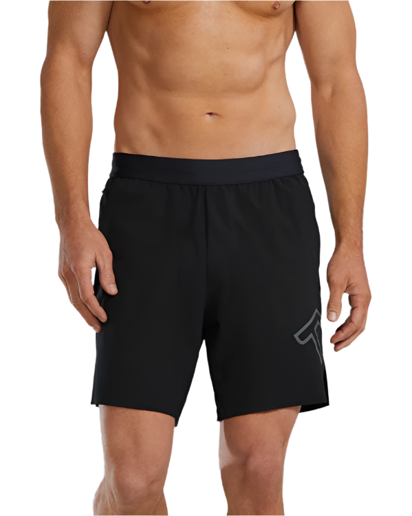 TYR Men's Hydrosphere 7" Unbroken Big Logo Shorts - Solid