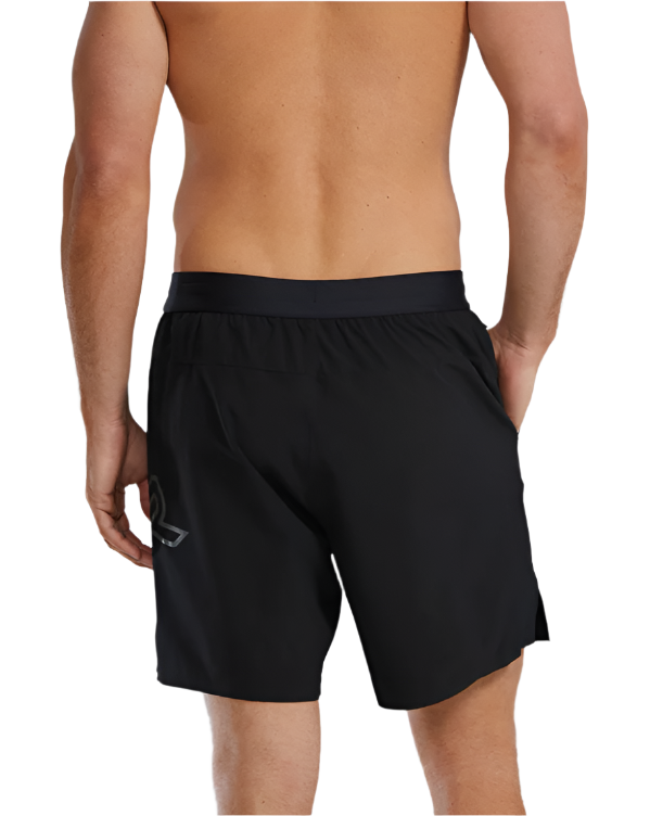 TYR Men's Hydrosphere 7" Unbroken Big Logo Shorts - Solid