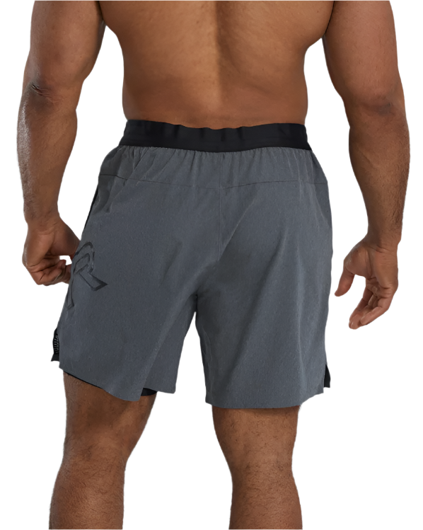 TYR Men's Hydrosphere 7" Unbroken Big Logo Shorts - Solid