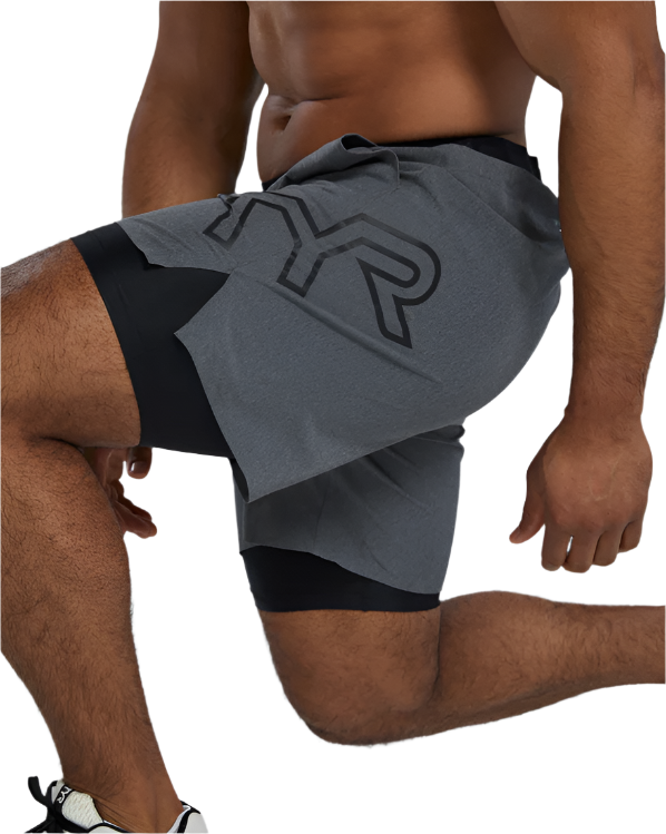 TYR Men's Hydrosphere 7" Unbroken Big Logo Shorts - Solid