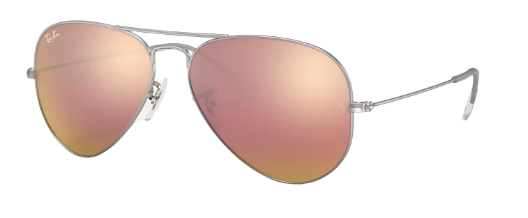 Brown shops pink silver mirror ray ban