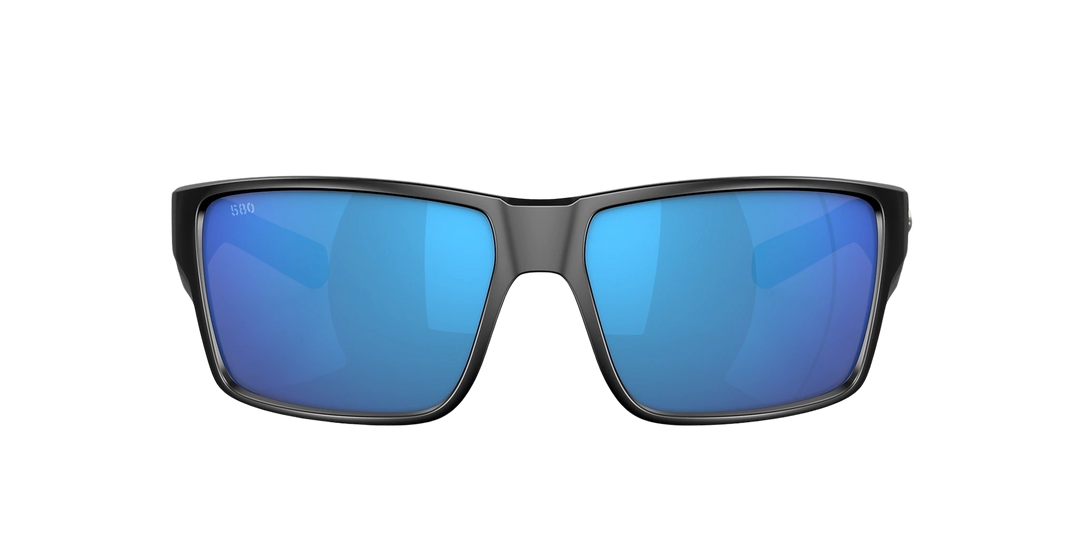 Costa Del Mar Reefton Pro 6S9080 908001 63-15 Matte Black Frame | Blue Mirror 580G Lens