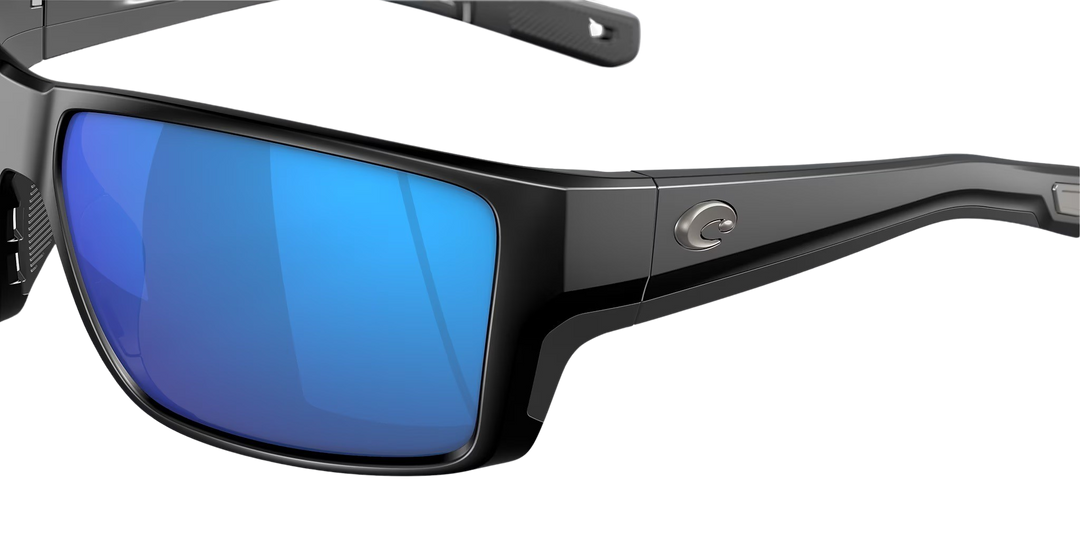 Costa Del Mar Reefton Pro 6S9080 908001 63-15 Matte Black Frame | Blue Mirror 580G Lens