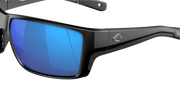 Costa Del Mar Reefton Pro 6S9080 908001 63-15 Matte Black Frame | Blue Mirror 580G Lens