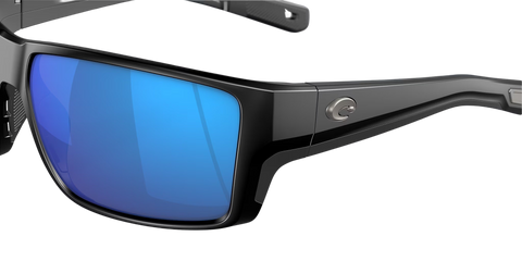 Costa Del Mar Reefton Pro 6S9080 908001 63-15 Matte Black Frame | Blue Mirror 580G Lens