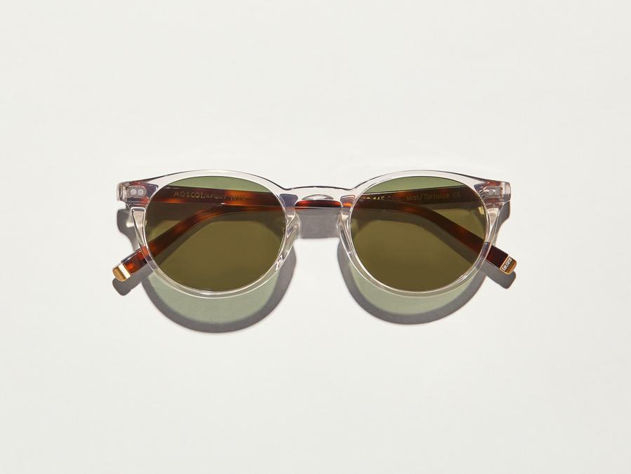 MOSCOT FRANKIE SUN 5122 MIST TORTOISE GREEN LENS