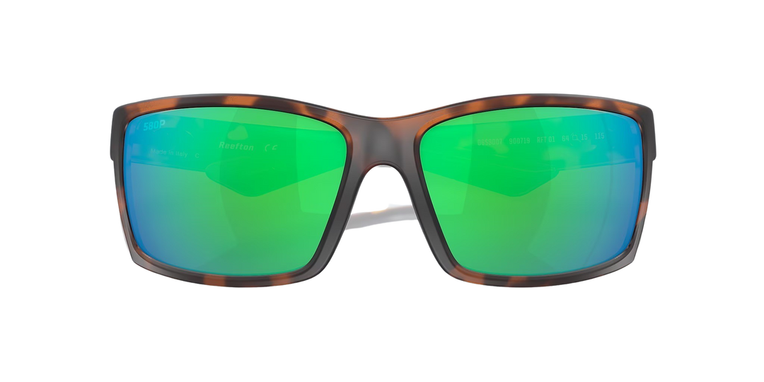 Costa Del Mar Reefton RFT 66 OGMP Matte Retro Tortoise Frame | Green Mirror 580P Lens