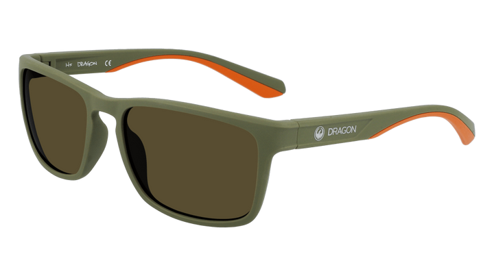 Dragon Blaise LL 5918-308 Matte Olive Frame | Lumalens Brown Lens