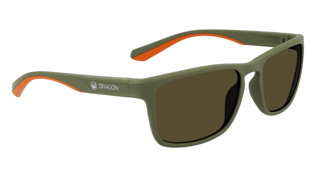 Dragon Blaise LL 5918-308 Matte Olive Frame | Lumalens Brown Lens