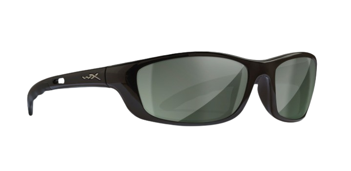 Wiley X P-17 P-17CPL Gloss Black Frame | Captivate Polarized Plat Flash Lens