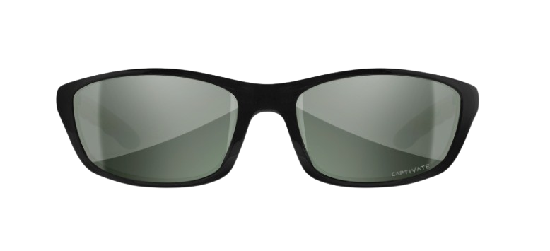 Wiley X P-17 P-17CPL Gloss Black Frame | Captivate Polarized Plat Flash Lens