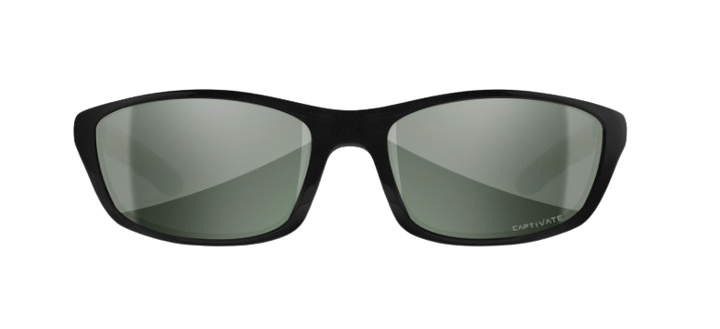 Wiley X P-17 P-17CPL Gloss Black Frame | Captivate Polarized Plat Flash Lens