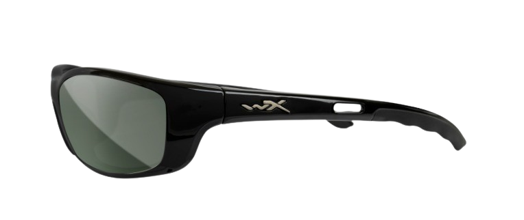 Wiley X P-17 P-17CPL Gloss Black Frame | Captivate Polarized Plat Flash Lens