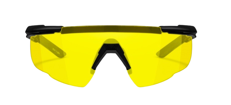 Wiley X Saber Advanced 300 Matte Black Frame | Pale Yellow Lens