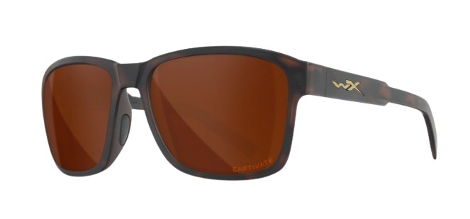 Wiley X Trek AC6TRK06 Matte Havanna Brown Frame | Captivate Polarized Copper Lens