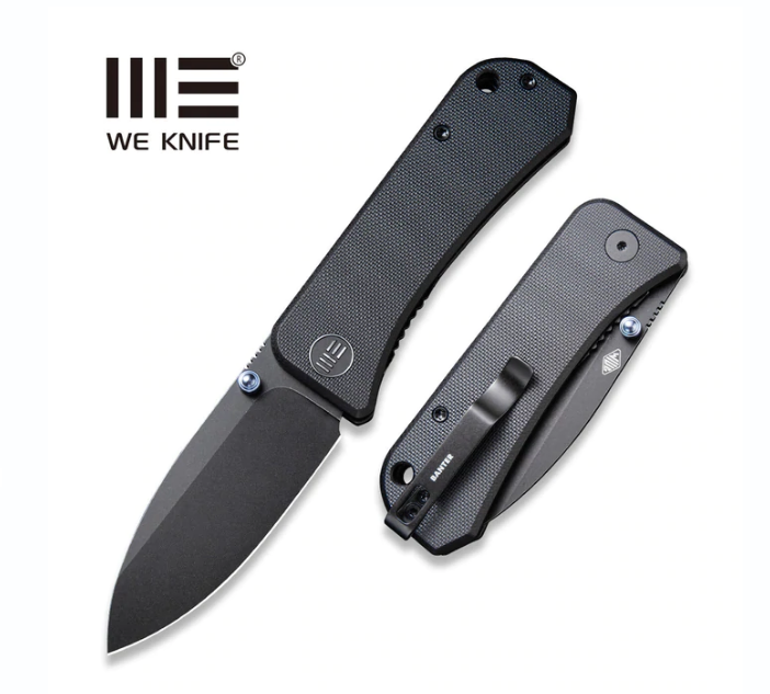 WE KNIFE Banter 2004B Black G10 Handle | Black Stonewashed CPM S35VN Blade