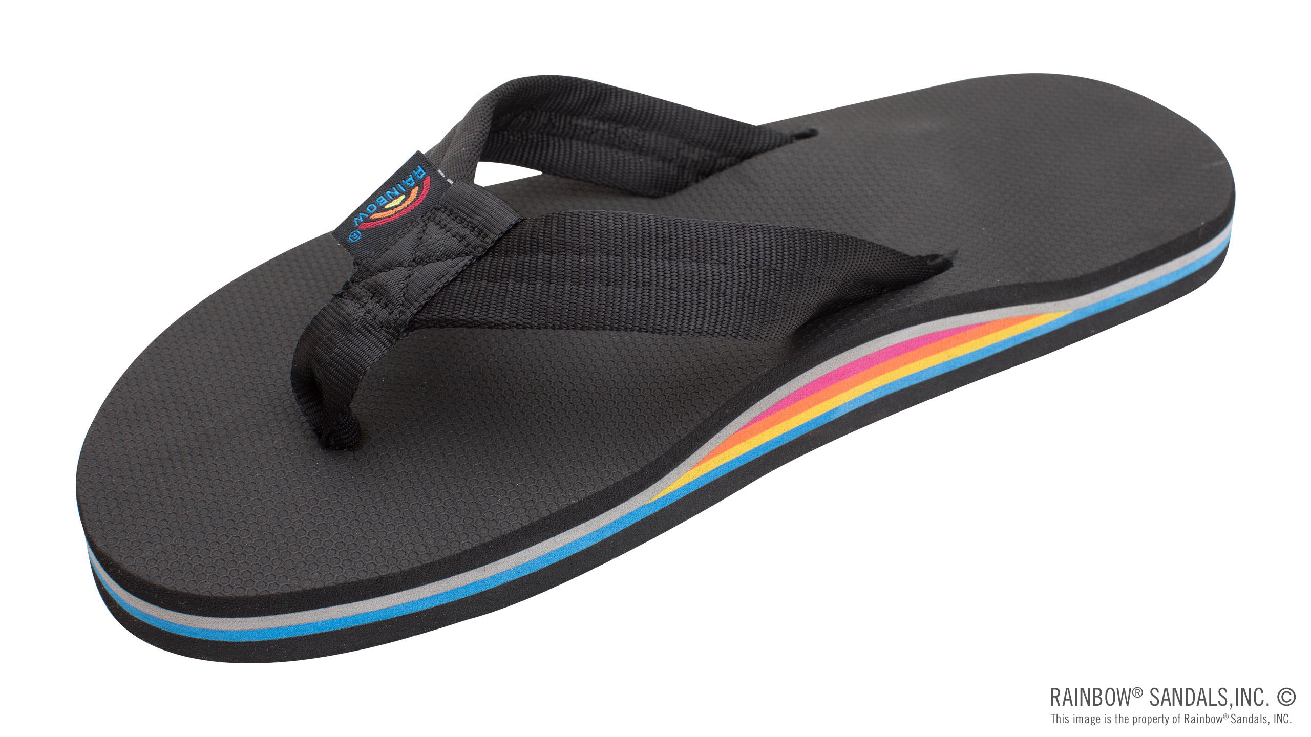 Rainbow Sandals Men s Classic Rubber Single Layer Soft Top 1 Nylon Black Flag Outfitters