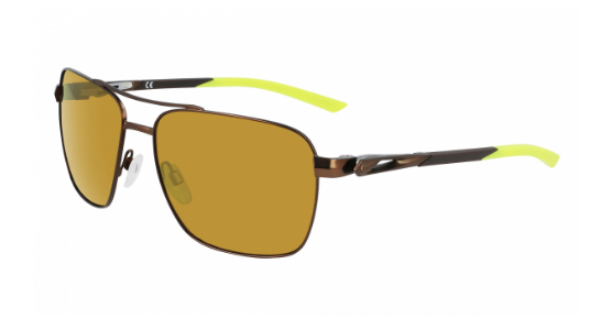 Nike Club Premier M DQ0921-227 Walnut/Volt Frame | Brown with Bronze Mirror Lens