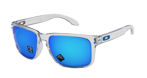 Oakley Holbrook XL OO9417-0759 Polished Clear Frame |  Prizm Sapphire Polarized Lens