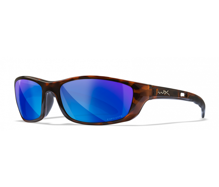 Wiley X P-17 P-17CB Gloss Demi Frame | Captivate Polarized Blue Mirror Lens