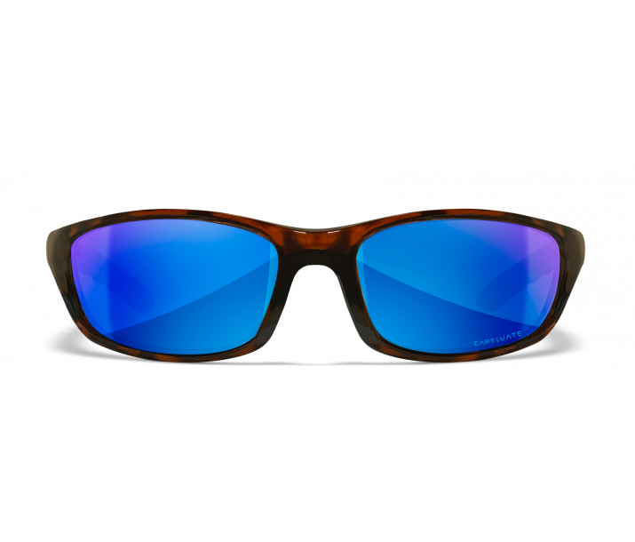 Wiley X P-17 P-17CB Gloss Demi Frame | Captivate Polarized Blue Mirror Lens