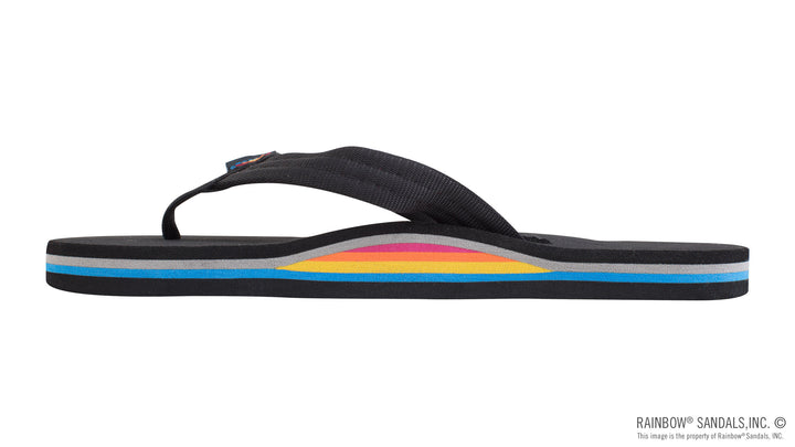 Rainbow Sandals Women's Classic Rubber - Single Layer Soft Top 3/4" EVA Rubber Filled Nylon Strap