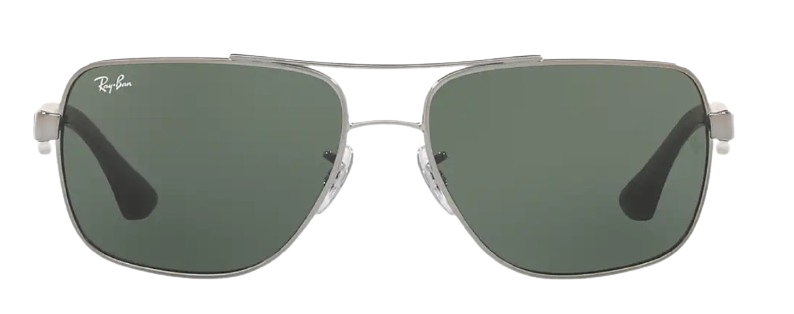 Ray-Ban RB3483 Gunmetal Frame | Dark Green Lens