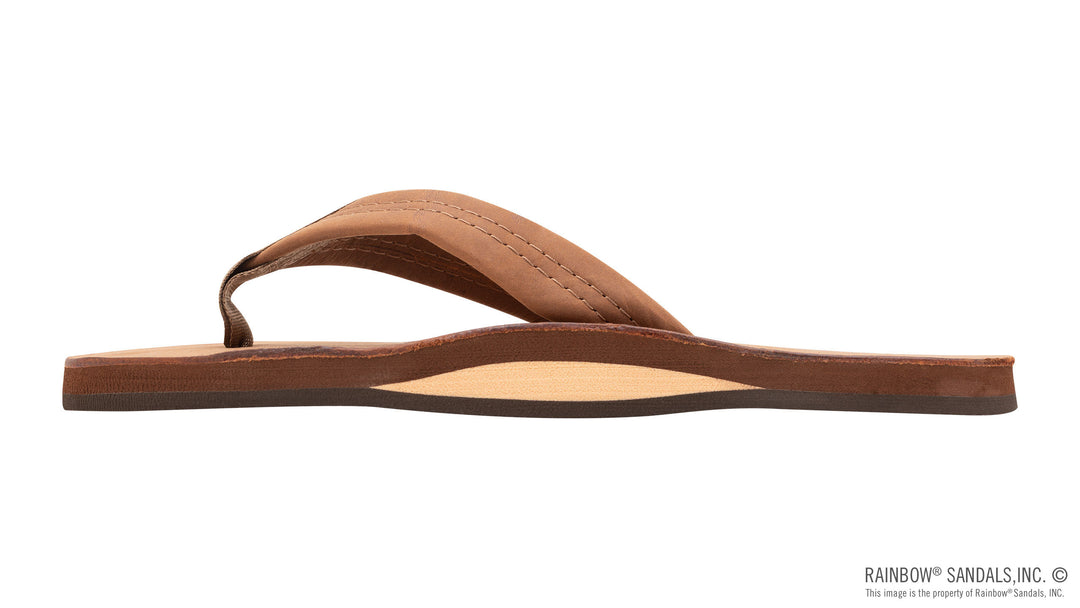 Rainbow Sandals Men's Single Layer Premier Leather with Arch Support 1" Strap