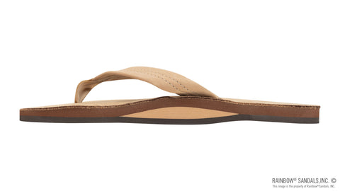 Rainbow Sandals Men's Single Layer Premier Leather with Arch Support 1" Strap