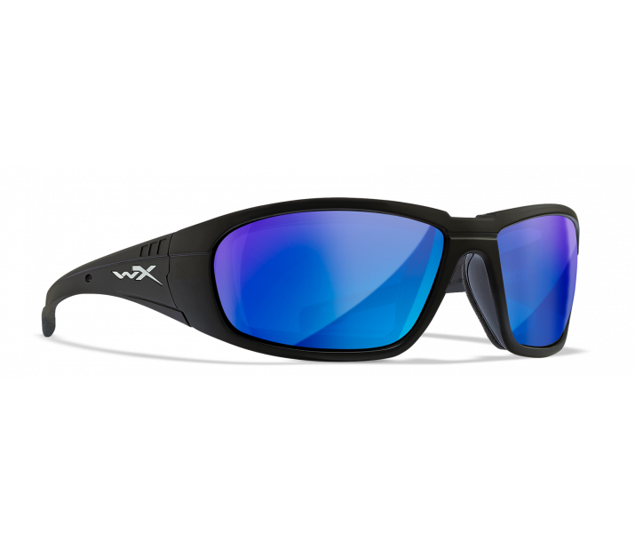 Wiley X Boss CCBOS09 Matte Black Frame | Captivate Polarized Blue Mirror Lens