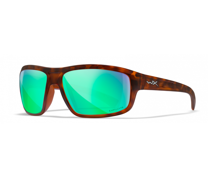 Wiley X Contend ACCNT07 Matte Demi Frame | Captivate Polarized Green Mirror Lens