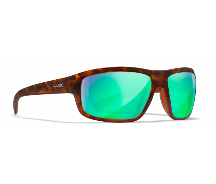 Wiley X Contend ACCNT07 Matte Demi Frame | Captivate Polarized Green Mirror Lens