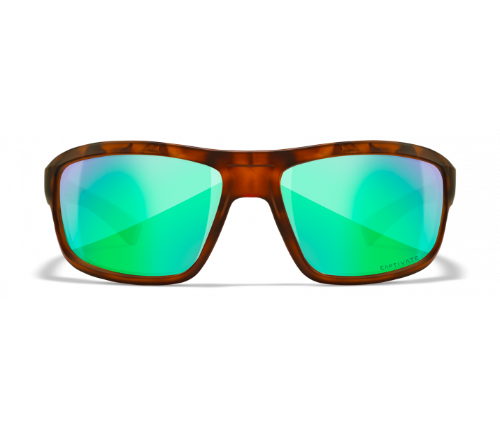 Wiley X Contend ACCNT07 Matte Demi Frame | Captivate Polarized Green Mirror Lens