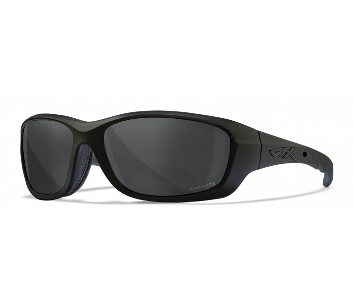 Wiley X Gravity CCGRA08 Matte Black Frame | Captivate Polarized Grey Lens