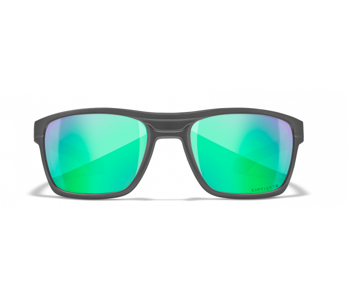 Wiley X Kingpin ACKNG07 Matte Graphite Frame | Captivate Polarized Green Mirror Lens