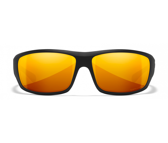 Wiley X Omega ACOME04 Matte Black Frame | Captivate Polarized Bronze Mirror Lens