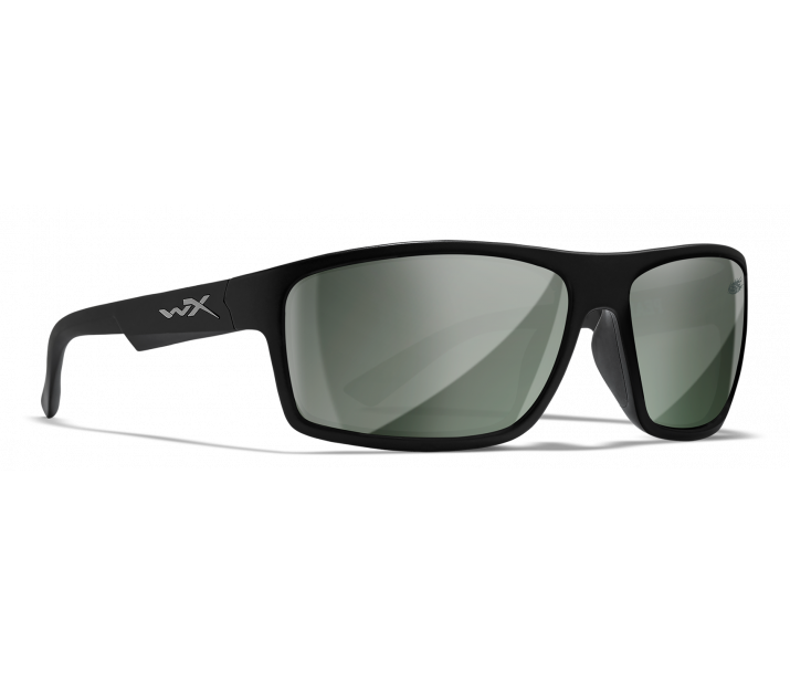 Wiley X Peak ACPEA40 Matte Black Frame | Harvick Captivate Polarized Plat Flash Lens